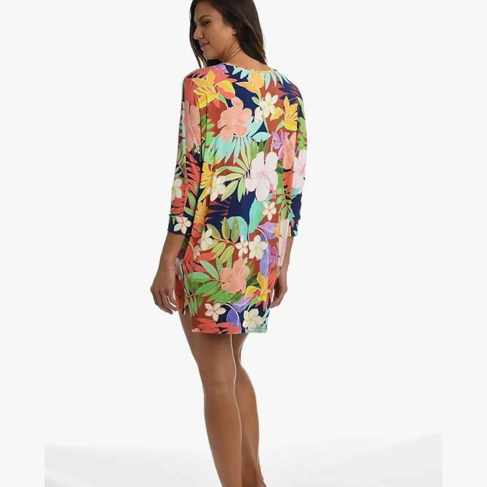 Citrus Tunic Swimsuit Cover Up Print In The Tropics Size XS Oversized NEW - Picture 5 of 5